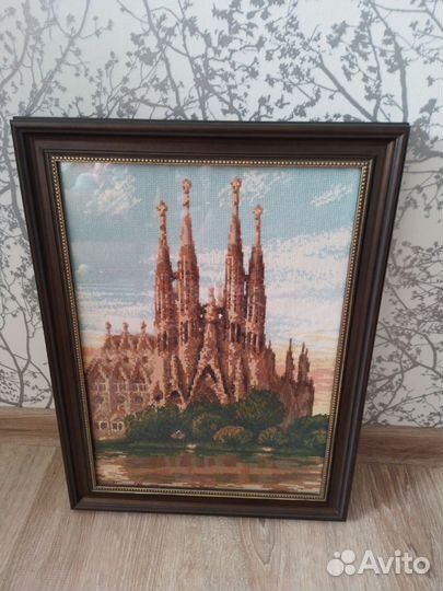 Картина вышитая пейзаж