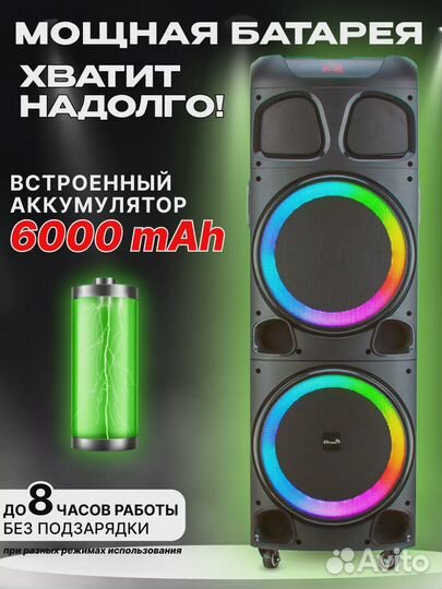 Портативная колонка eltronic 20-72 1300Ватт, мдф