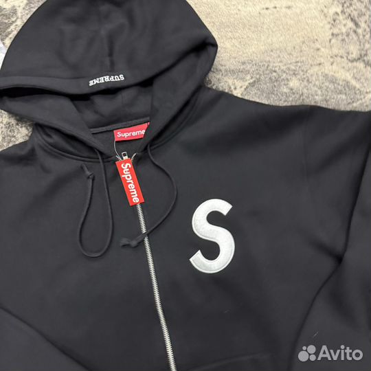 Зип худи Supreme толстовка S logo