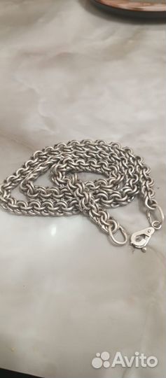 Мужская серебряная цепь