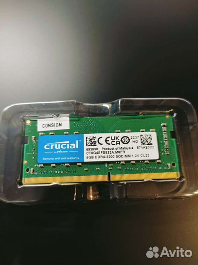 Новая оперативная память sodimm 8gb/ddr4/3200