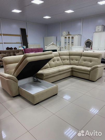 Большой п образный диван с гарантией