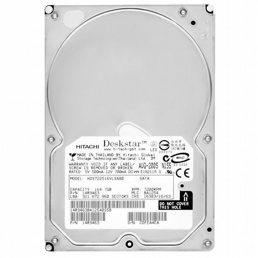 [HDS722516VLSA80] Жесткий Диск Hitachi 164,7gb Sata Hds722516vlsa80
