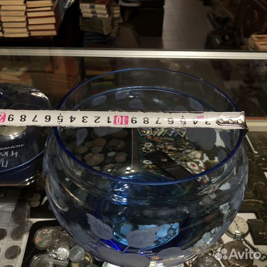 Крюшонница купоросное стекло СССР