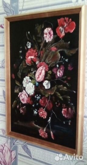 Картина маслом натюрморт цветы