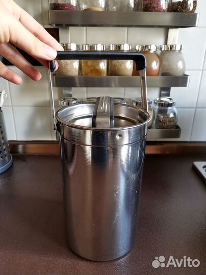 Бидон 2л. из нерж.стали. Друшлак. Ручки для крышек