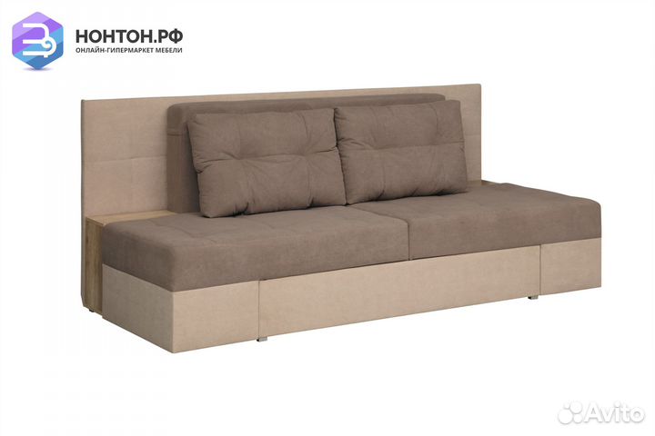 Диван трансформер Даллас коричневый / бежевый