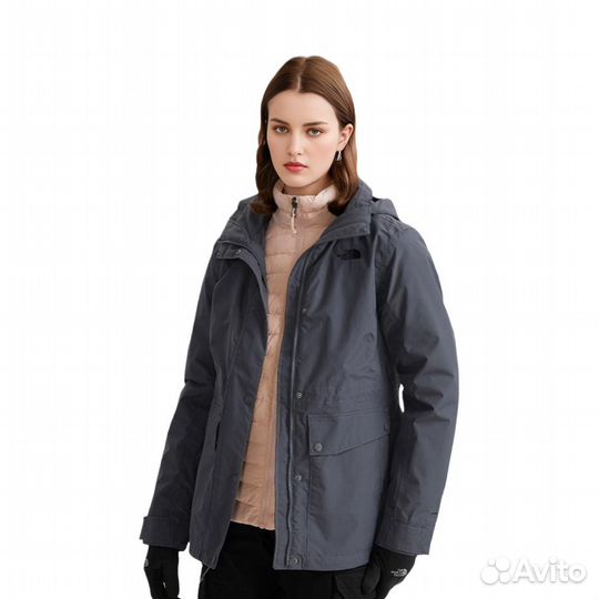 THE north face Windbreaker Jackets Women's Gray (S)(78)