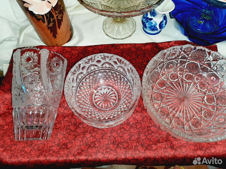 Посуда, вазы, фруктовницы, графины