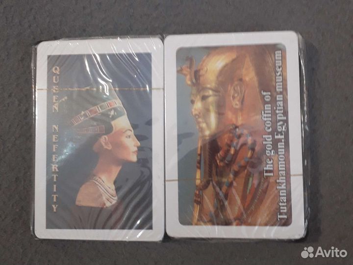 Игральные карты сувенирные, пластик Египет