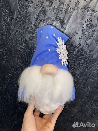 Мягкая игрушка Гномик Дед Мороз