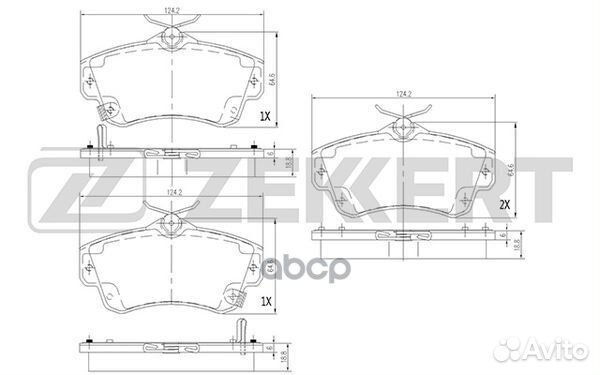 Колодки торм. диск. передн. Chrysler PT Cruiser