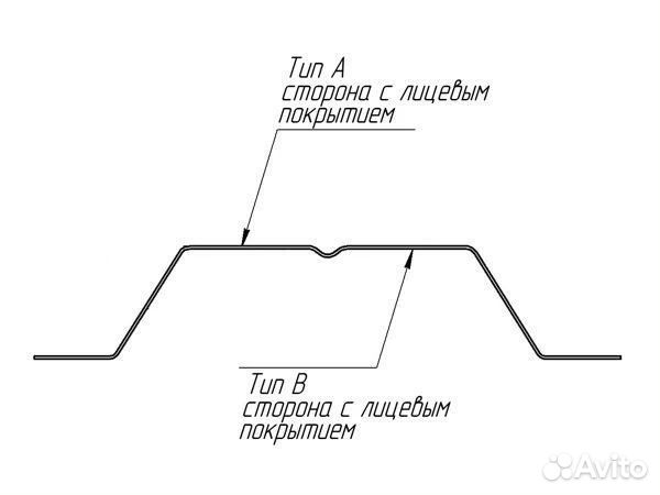 Штакетник П-образный B фигурный 0,4 PE RAL 7024 мокрый асфальт