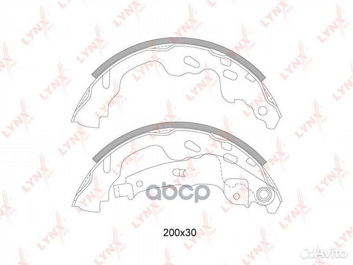 Колодки тормозные барабанные зад BS7526 LYN