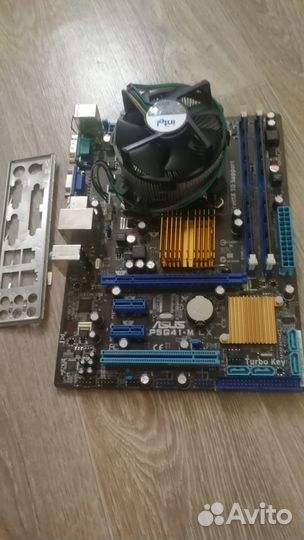 Asus P5G41-M LX+q8300+кулер+4gb