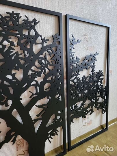 Картина панно из дерева 