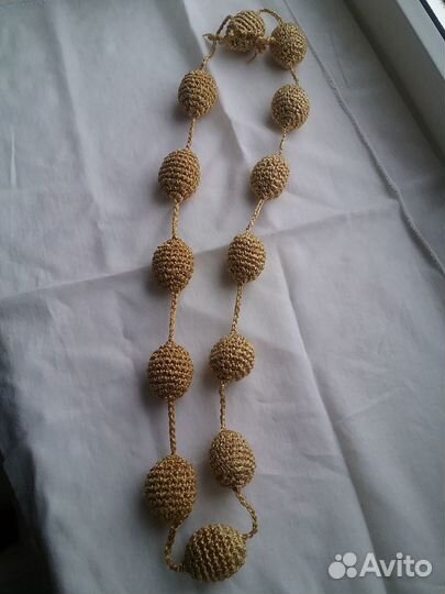 Бусы вязаные ручная работа