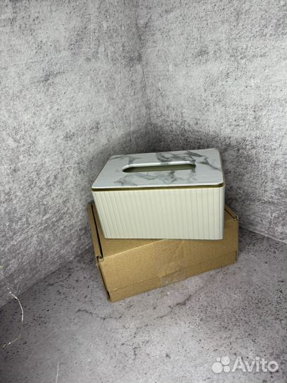 Новая салфетница из эко кожи / мрамор