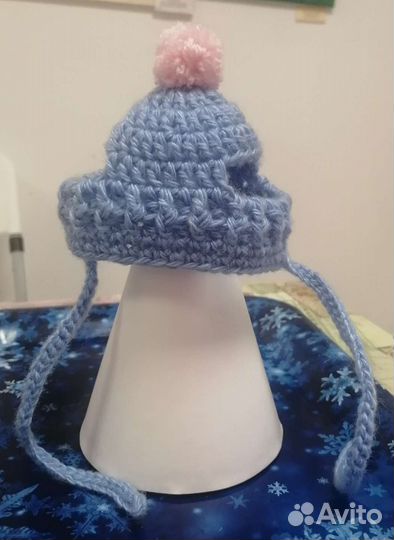 Вязаная шапка для собаки