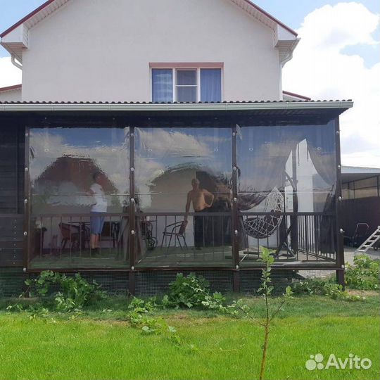 Мягкие окна, безрамное остекление навесы, беседки