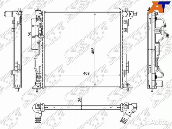 Радиатор hyundai tucson 16, KIA sportage IV 16