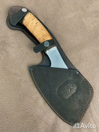 Тяпка 1 дамаск никелирование, рукоять береста