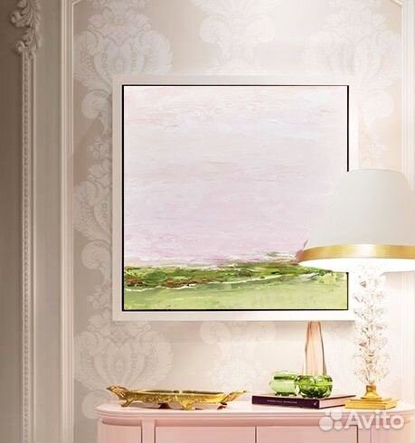 Интерьерная картина абстракция в пастельных тонах