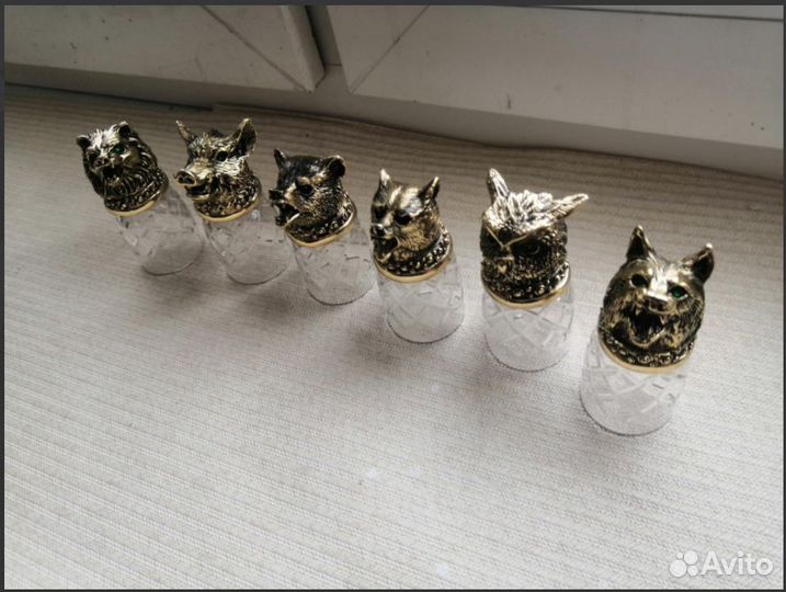 Стопки перевертыши хрустальные 