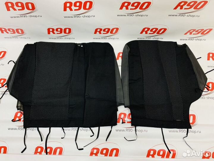 Чехлы сидений Веста (ткань+экокожа)