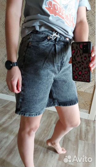 Джинсовые шорты бермуды женские, 44-46 размер
