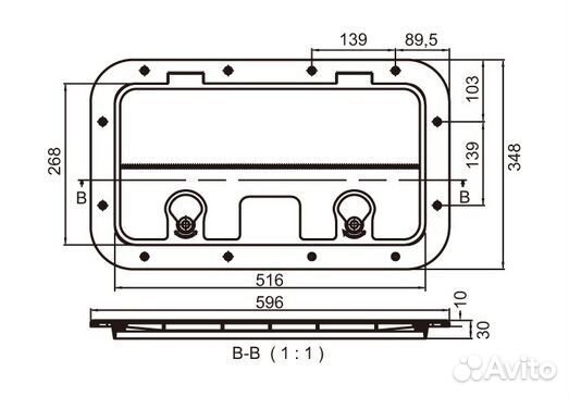 Люк смотровой для лодки для катера