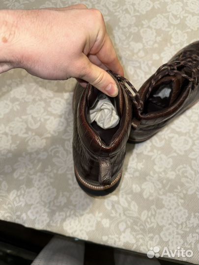 Ботинки мужские крокодиловые