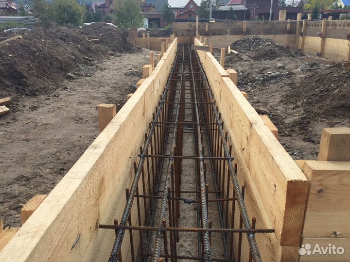 Бетонные. Фундаментные работы