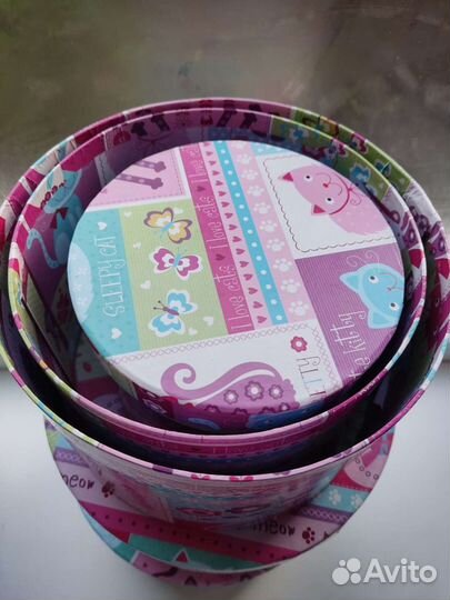 Набор круглых коробок 5 шт