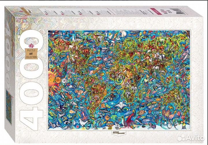 Пазл 4000 карта Мира