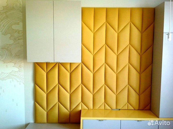 Мягкие стеновые панели, кровати, изголовья