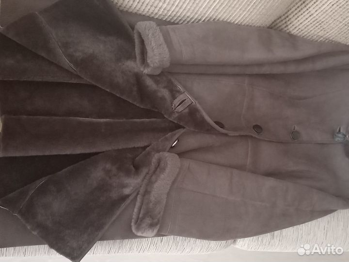 Дубленка женская 46 48 с капюшоном