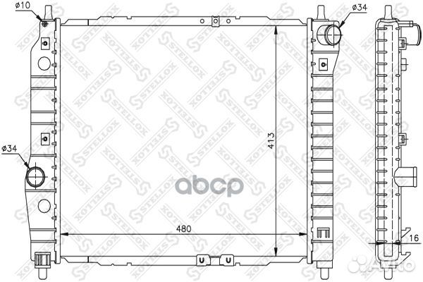 1025193SX радиатор системы охлаждения Chevrole