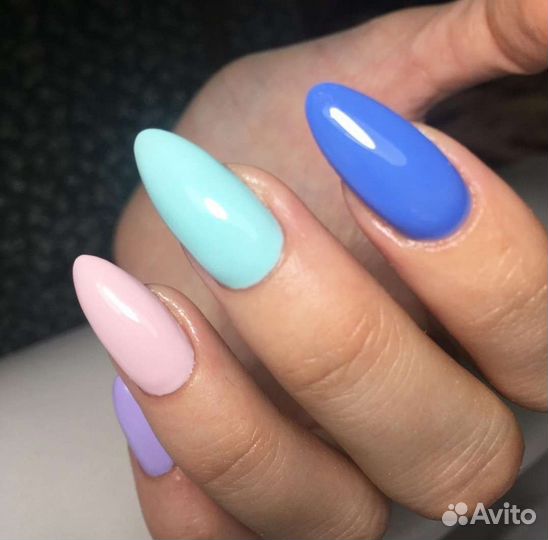 Маникюр +Гель-лак +Акриловая пудра, наращивание