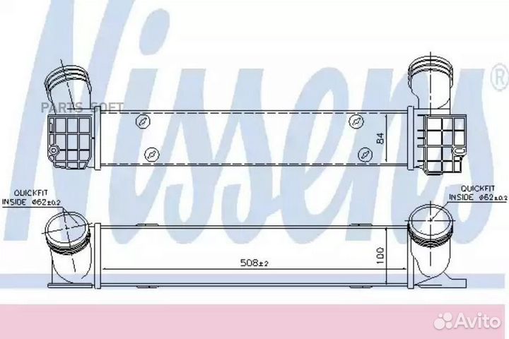 Интеркулер BMW 1 series E81 (2005) 118D 2.0