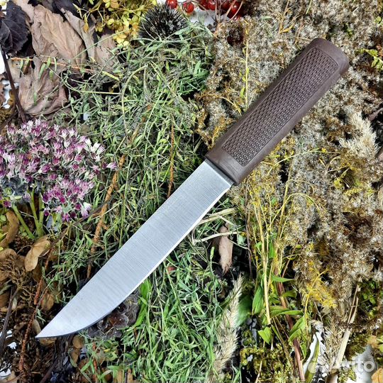 Нож Алтайский, сталь 95х18, резинопластик, коричне