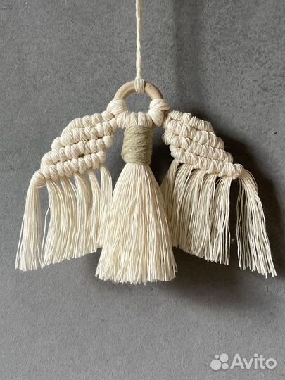 Елочные игрушки макраме