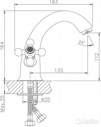 Смеситель для раковины Haiba HB1019-4