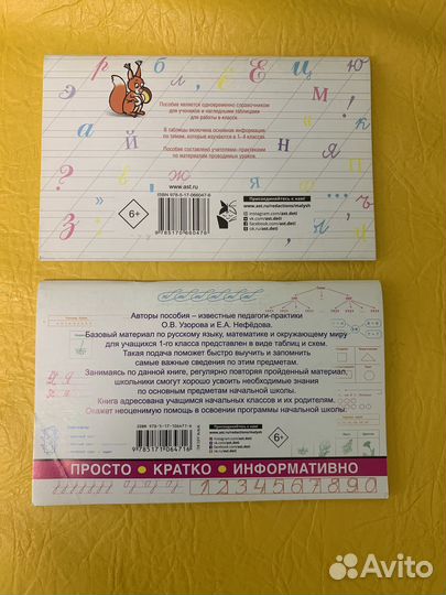 Все таблицы для начальной школы, 1 кл., Таблицы по