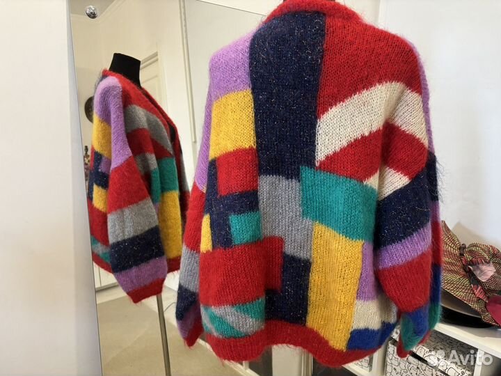 Яркий винтажный кардиган