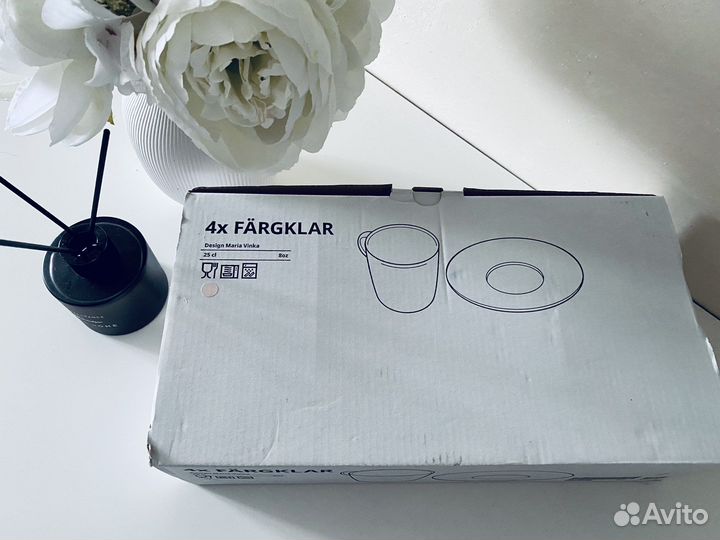 Кружка с блюдцем Икеа