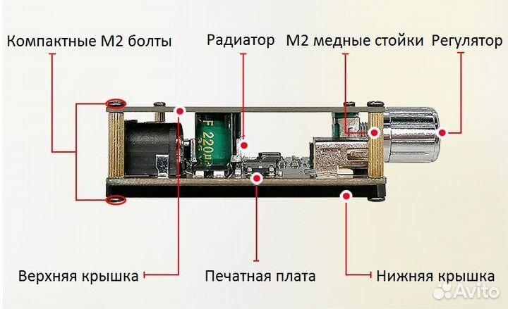 Усилитель мощности звука для колонок LA-C50L