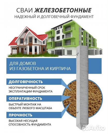 Ж/Б сваи. Забивка свай под фундамент