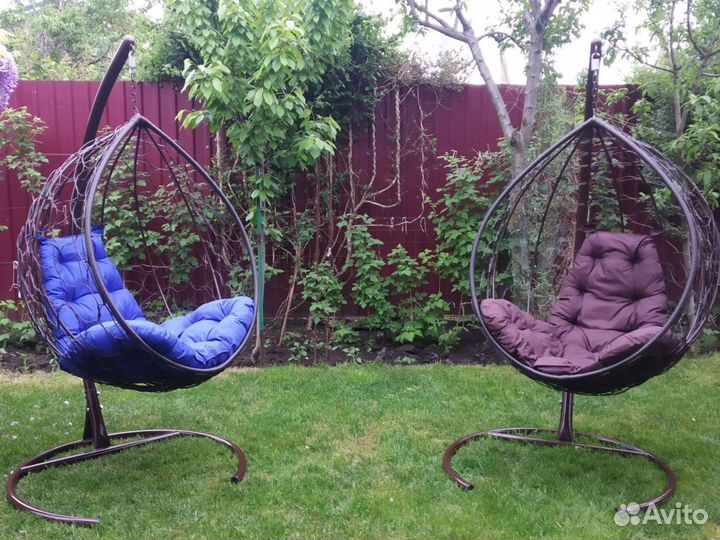 Качеля садова подвесная из ротанша