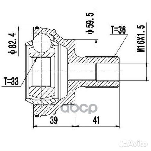 ШРУС наружный audi A3, A3 sportback (8P) (03-13)
